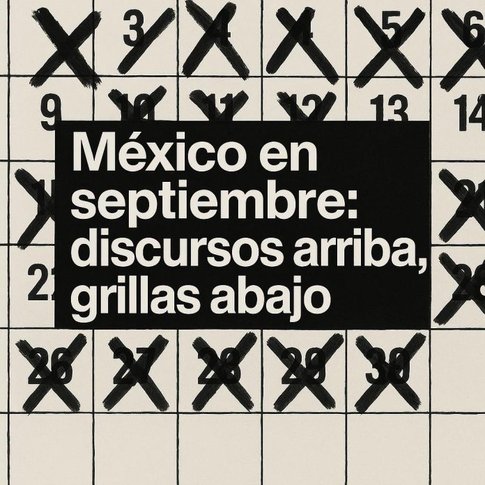 discursos arriba, grillas abajo