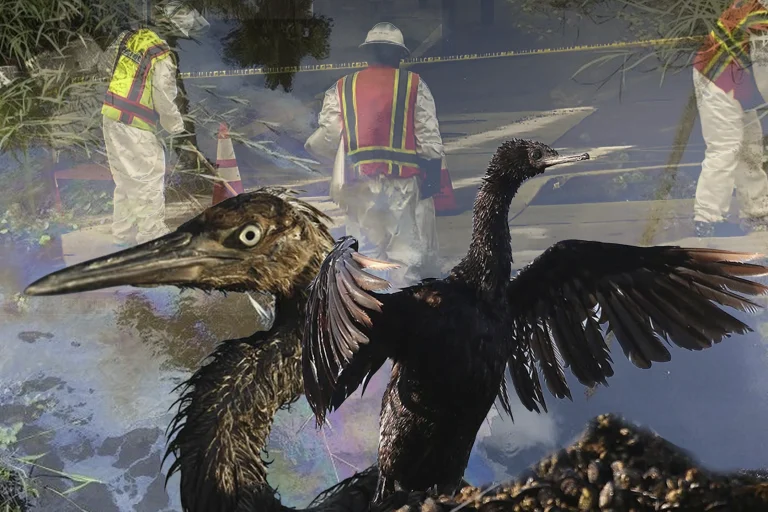 Derrame de petróleo en Los Ángeles afecta a aves rescatadas en zona del río